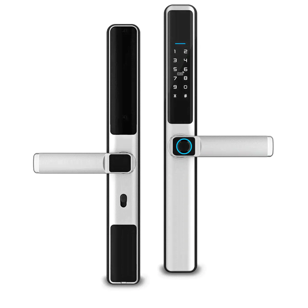 Умный дверной замок Ps-Link F5-TY с датчиком отпечатка пальца с защитой IP65 Серебристый-0