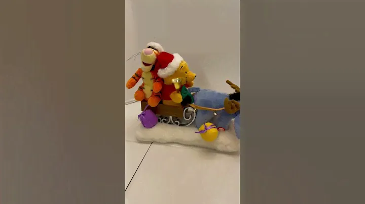 Gemmy Disney’s Winnie The Pooh Tigger & Eeyore Animated Christmas Sleigh Musical Plush Decoration