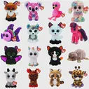15 см Ty Beanie блеск Большие глаза Fox Dog Sheep Koala Fish Kawaii Slick Iffice Doll Kids Toys Gord