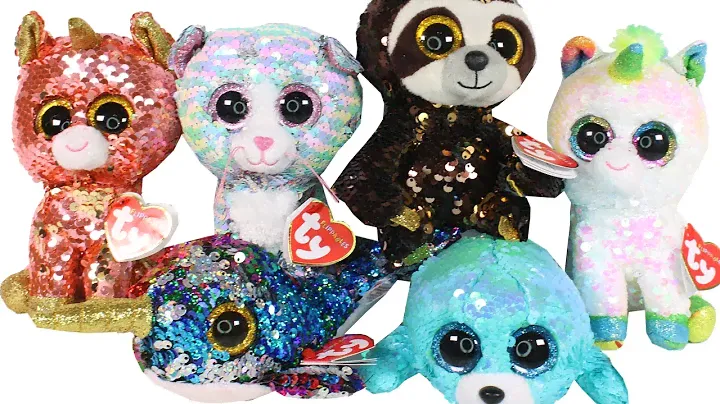 BRAND NEW 2019 TY Flippables Haul Unboxing Toy Review TY Beanie Boo Sequin Plush
