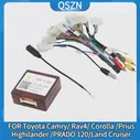 QSZN CAR RADIO CANBUS BOX RP5-TY-101 для Toyota Camry Rav4 Corolla Prius Highlander Prado 120 Grange Harness Power Cable