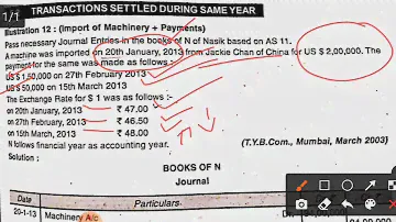 accounting of foreign exchange transaction, practical problem,BMS,t.y.b.com sem 6, lecture no.4