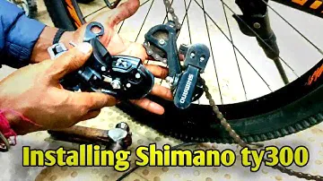 Derailleur installing Shimano ty300/gear adjustment #gearrepair #gearcycle #mtb #cycleservice #cycle