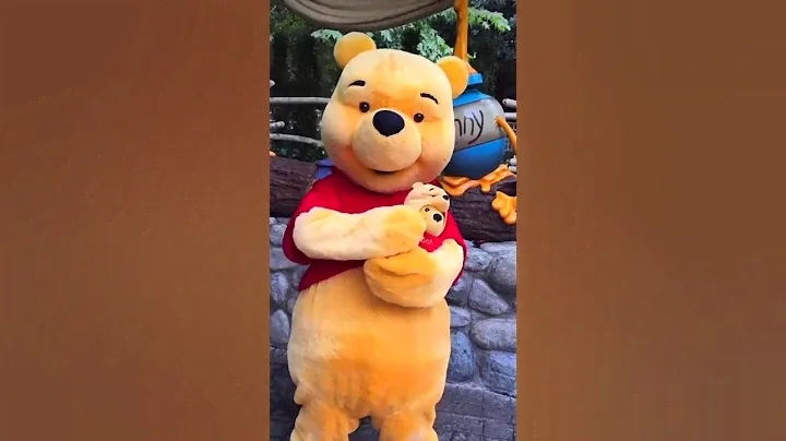Winnie the Pooh holding a Mini Winnie the Pooh! FUNNY Disney Characters #disney #disneyparks
