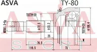Шрус наружный (граната) Asva. Артикул TY-80