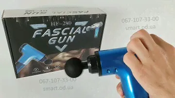 Аккумуляторный массажер для тела Fascial Gun HF-280 портативный ручной ударный пистолет 4 насадки